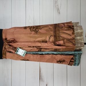 Darn Good Yarn Sari Silk Wrap Skirt Tea Goddess